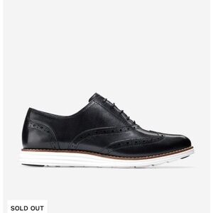 Cole Haan Black Leather Oxfords